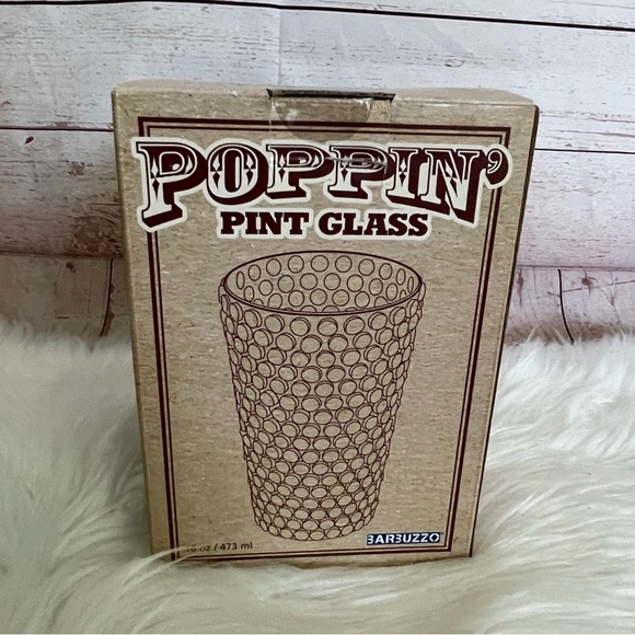 Poppin' Pint Bubble Wrap Pint Glass Pint Glass Barbuzzo New In Box Factory Seal - Picture 2 of 5